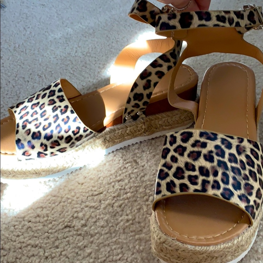 Platform Cheetah Sandals